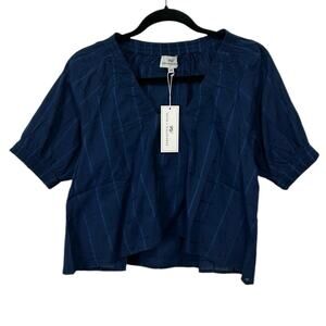 Never A Wallflower Marakesh top Navy checked women’s size XS NWT